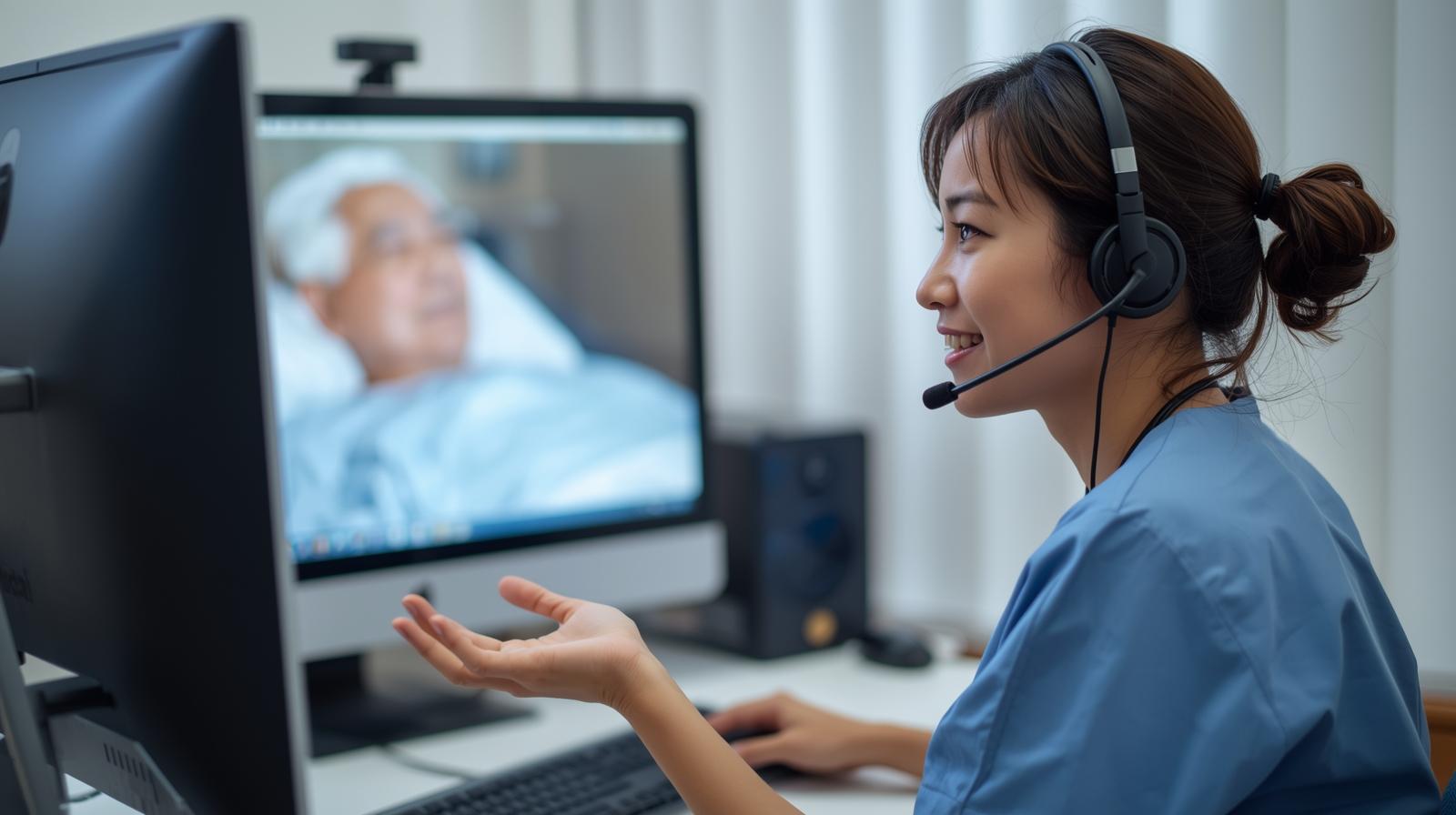 Medical professionals monitoring